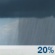 This Afternoon: A slight chance of rain showers after 3pm. Cloudy, with a high near 59. Southwest wind around 6 mph. Chance of precipitation is 20%. This Afternoon: Slight Chance Rain Showers
